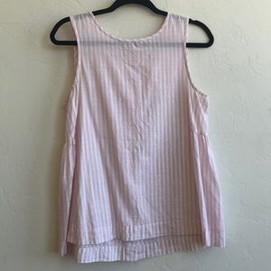 Pink and White Stripped Tank Top
